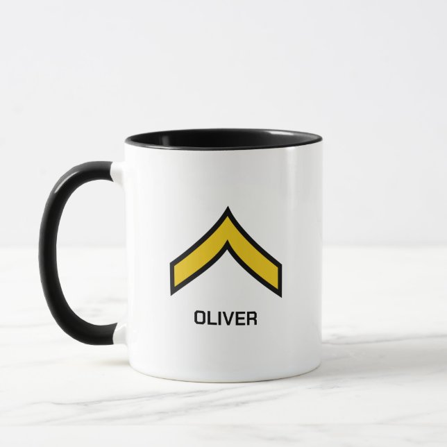 E-2 - Rang der privaten US-Armee Tasse (Links)