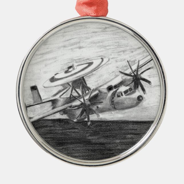 E-2C Hawkeye (Screwtop) Ornament Aus Metall (Vorne)
