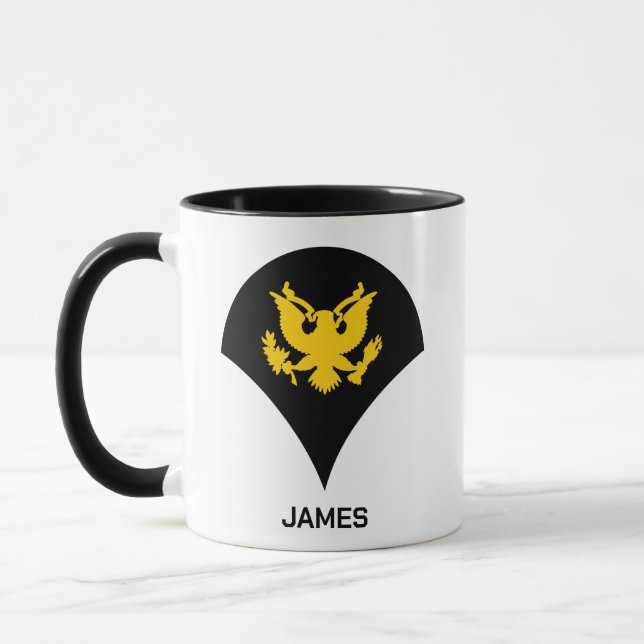E-4 Spezialist der US-Armee Tasse (Links)