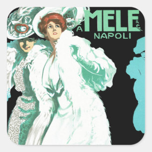 E.A. Melle and Co. ~ Napoli Quadratischer Aufkleber