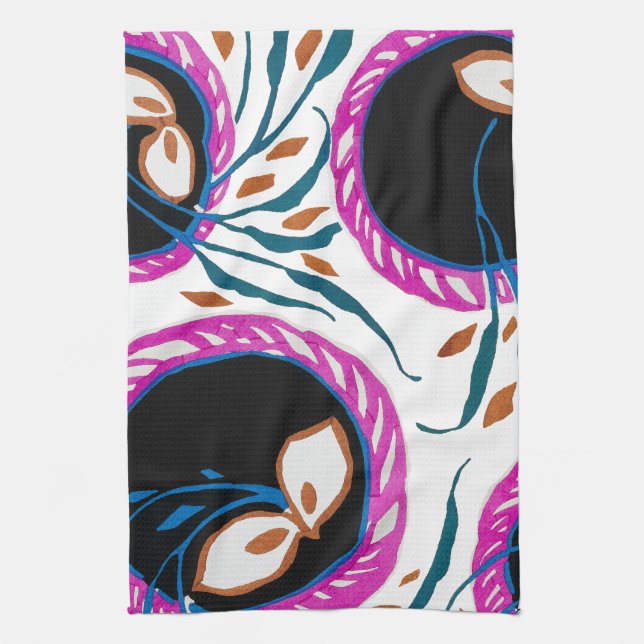  E. A. Séguy Art Nouveau , Botanical Pattern   Geschirrtuch (Vertikal)