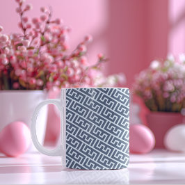 E Alphabet Muster Zweifarbige Tasse