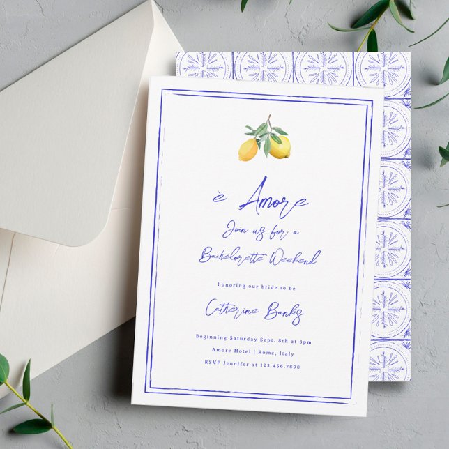 È Amore italienischer Junggeselinnen-Abschied Einladung (Von Creator hochgeladen)