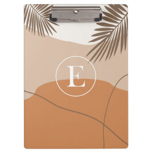 E - Anfangsbuchstabe E Abstraktes Design Klemmbrett