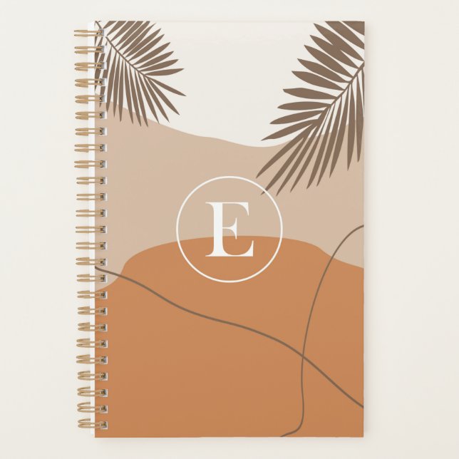 E - Anfangsbuchstabe E Abstraktes Design Planer (Vorderseite)