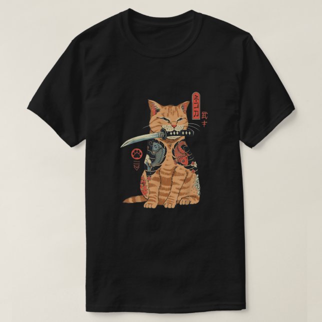 E:\AnhgocUpZZ\Cat Neko Catana Kunst für Frauen T-Shirt (Design vorne)