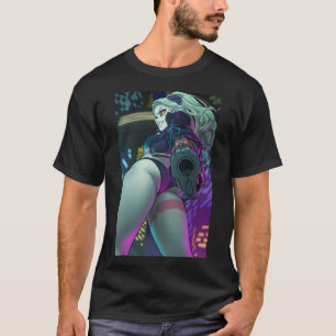 E:\AnhgocUpZZ\Rebecca Edgerunners Cyberpunk waifu T-Shirt