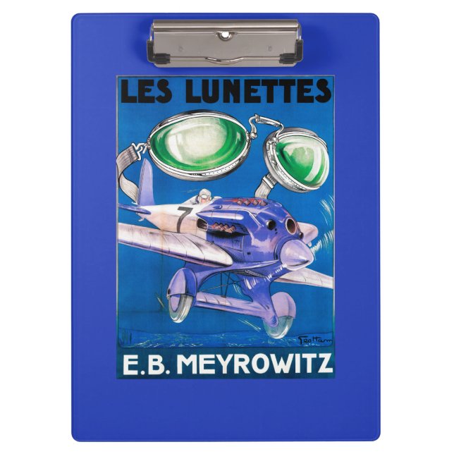 E.B. Meyrowitz Fliegen-Schutzbrillen-Anzeige Klemmbrett (Vorderseite)
