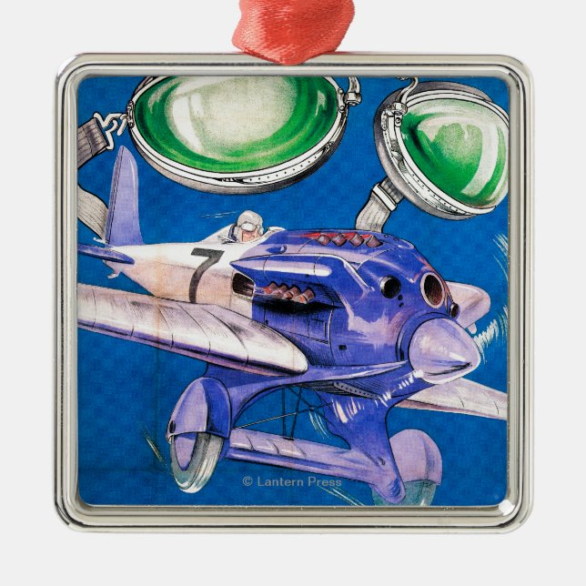 E.B. Meyrowitz Fliegen-Schutzbrillen-Anzeige Ornament Aus Metall (Vorne)