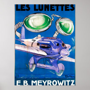 E.B. Meyrowitz Fliegen-Schutzbrillen-Anzeige Poster