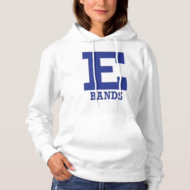E-Bands Männer/Frauen weiß Hoodie (Vorderseite)