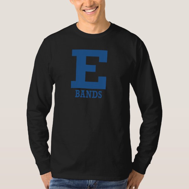 E-Bands Mens/Womens Black Long Sleeve T-Shirt (Vorderseite)