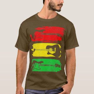 E-Bass-Gitarre Akustische E-Bass-Gitarre Schwarze  T-Shirt
