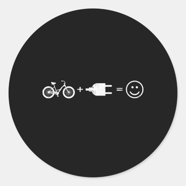 E-Bike-Fahrrad Elektronisches Elektrorad Runder Aufkleber (Vorderseite)