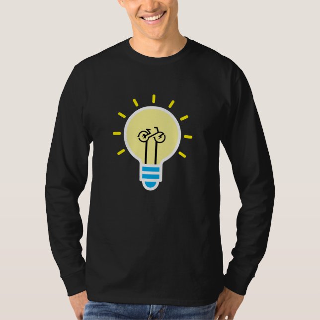 E Bike Light Bulb Bicycle T-Shirt (Vorderseite)