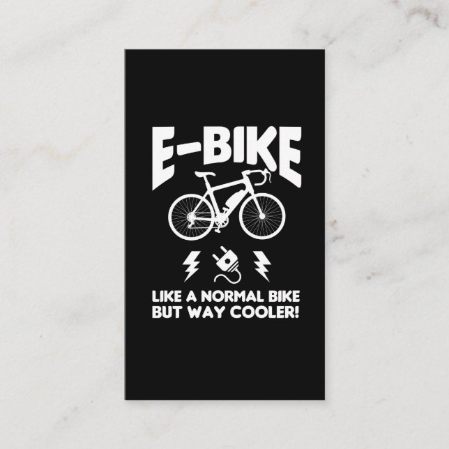E-Bike-Radfahren Elektrisches Radfahren Visitenkarte (Vorderseite)