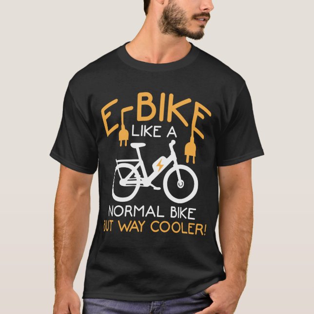 E-Bike-Radweg Cooler Bike Funny Electric Bike T-Shirt (Vorderseite)