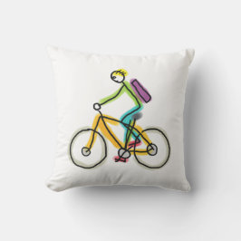 E-Bike Stickman Kissen