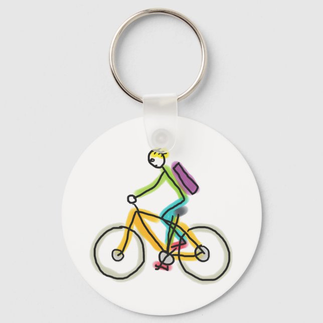 E-bike Stickman Schlüsselanhänger (Vorderseite)
