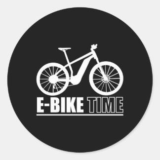 E-Bike Time Electric Bicycle Runder Aufkleber