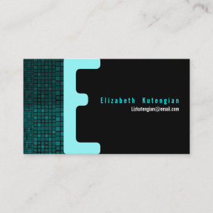 E-Buchstabe-Alphabet-Visitenkarte-Mosaik Visitenkarte