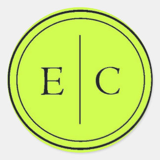 E&C Monogram Green Sticker