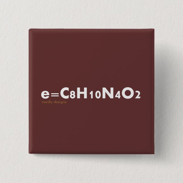e=caffeine Knopf Button (Vorderseite)