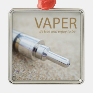 E-cig und Dämpfung Silbernes Ornament