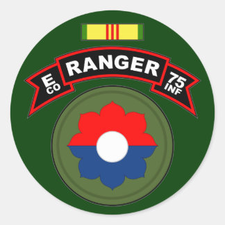 E Co, 75. Infanterie Regiment - Rangers, Vietnam Runder Aufkleber