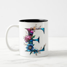 E Coffee Tasse - Blumendesign für Geschenke
