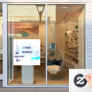E-Commerce Cyber Monday Angebot Fensteraufkleber