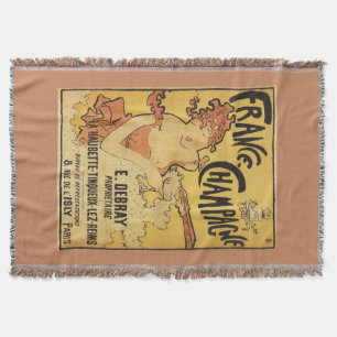 E. Debray Champagner-Werbeplakat Decke