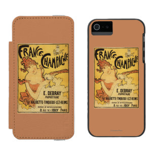 E. Debray Champagner-Werbeplakat Incipio Watson™ iPhone 5 Geldbörsen Hülle