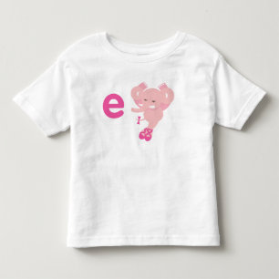 E est pour le T-shirt d'éléphant d'Ellie