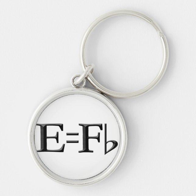 e=f flaches kechain schlüsselanhänger (Vorne)