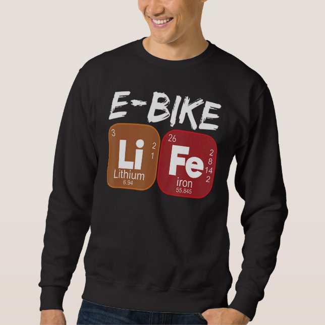 E Fahrräder Lebensdauer Periodische Power Elektrof Sweatshirt (Vorderseite)