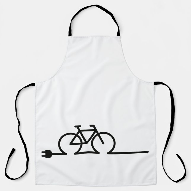 E fiets oplaadpunt lader symbool. Acculader Schürze (Vorderseite)