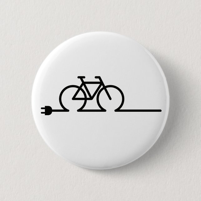 E fiets oplaadpunt lader symbool. Akkulator Button (Vorderseite)
