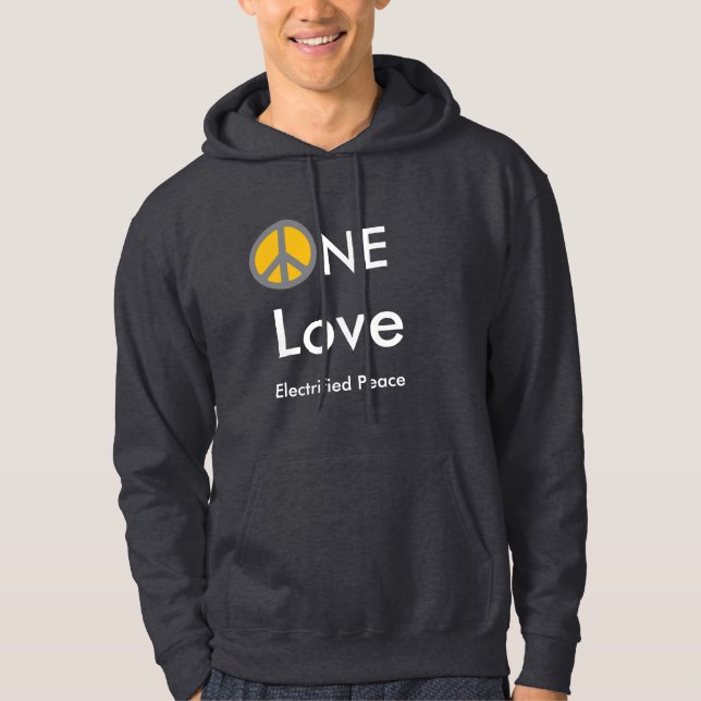 E-Frieden, Ne, Liebe, elektrifizierte Frieden Hoodie (Vorderseite)