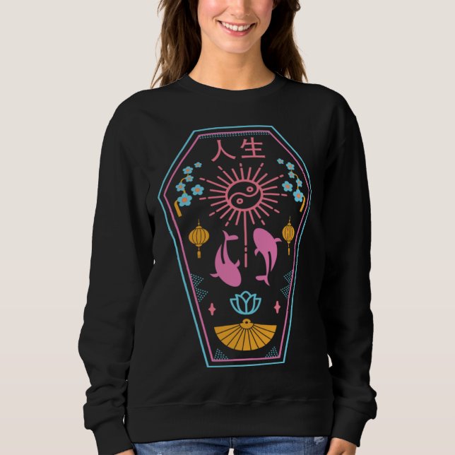 E Girl Aesthetic  Pastel Goth  Japanese Drippy 90s Sweatshirt (Vorderseite)