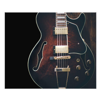 E-Gitarre auf Schwarz Fotodruck