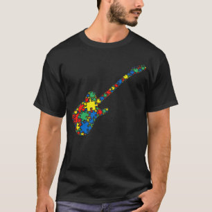 E-Gitarre Autismus Puzzle Frauen Männer Autismus E T-Shirt