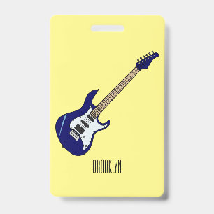 E-Gitarre Cartoon-Illustration Ausweis