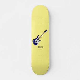 E-Gitarre Cartoon-Illustration Skateboard