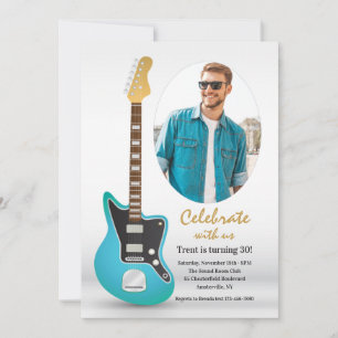 E-Gitarre Foto-Einladung Einladung