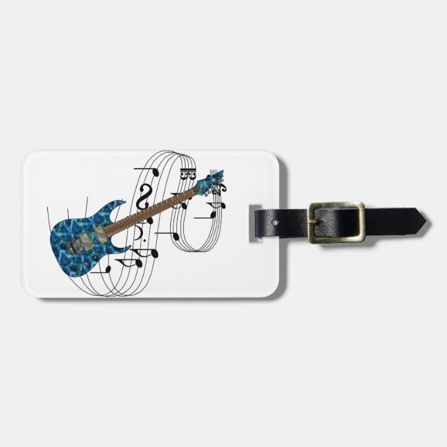 E-Gitarre Gepäckanhänger (Vorderseite horizontal)