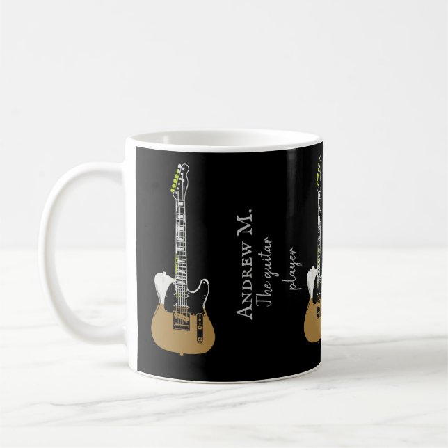 E-Gitarre / Gitarrist Kaffeetasse (Links)