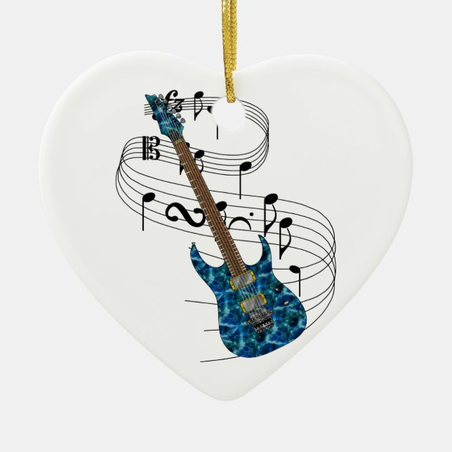 E-Gitarre Keramik Ornament (Vorne)