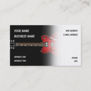 E-Gitarre - Musikindustrie-Karte Visitenkarte