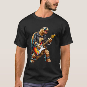 E-Gitarre Schildkröte Musik Konzert Gitarrist M T-Shirt